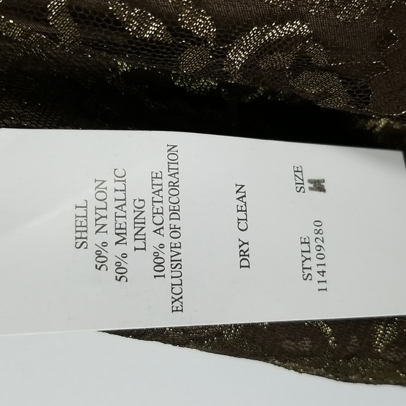 Papell Studio metallic lace skirt size M NWT - Picture 4 of 8